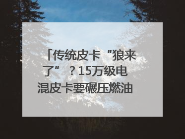 传统皮卡“狼来了”？15万级电混皮卡要碾压燃油车｜汽车风云