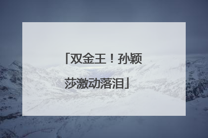 双金王！孙颖莎激动落泪