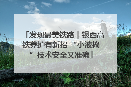 发现最美铁路｜银西高铁养护有新招 “小液捣”技术安全又准确