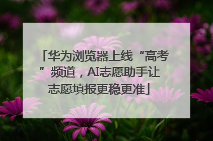 华为浏览器上线“高考”频道，AI志愿助手让志愿填报更稳更准