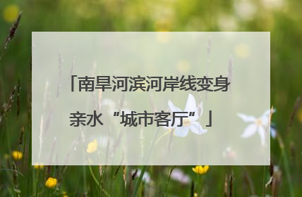 南旱河滨河岸线变身亲水“城市客厅”