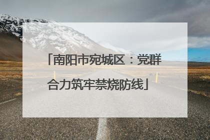 南阳市宛城区：党群合力筑牢禁烧防线