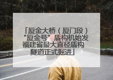 厦金大桥（厦门段）“厦金号”盾构机始发 福建省最大直径盾构隧道正式掘进