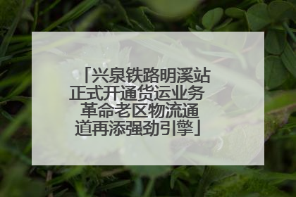 兴泉铁路明溪站正式开通货运业务 革命老区物流通道再添强劲引擎