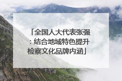 全国人大代表张强：结合地域特色提升检察文化品牌内涵