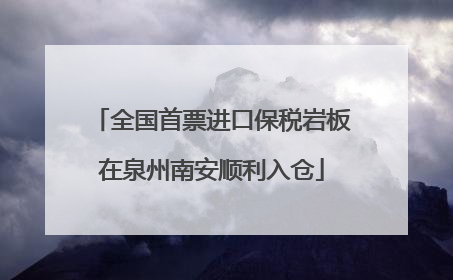 全国首票进口保税岩板在泉州南安顺利入仓