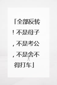 全部反转！不是母子，不是考公，不是舍不得打车