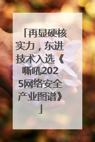 再显硬核实力，东进技术入选《嘶吼2025网络安全产业图谱》