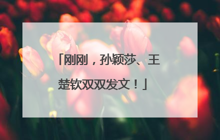 刚刚，孙颖莎、王楚钦双双发文！
