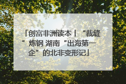 创富非洲读本丨“裁缝”炼钢 湖南“出海第一企”的北非变形记