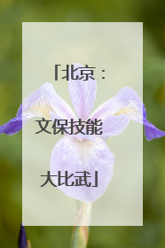 北京：文保技能大比武
