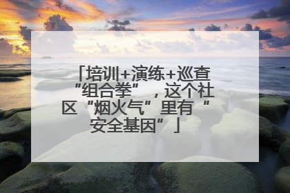 培训+演练+巡查“组合拳”，这个社区“烟火气”里有“安全基因”