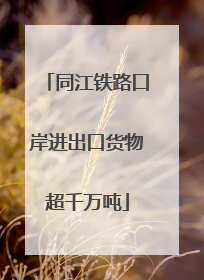 同江铁路口岸进出口货物超千万吨