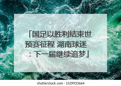 国足以胜利结束世预赛征程 湖南球迷：下一届继续追梦