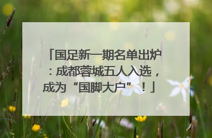 国足新一期名单出炉：成都蓉城五人入选，成为“国脚大户”！