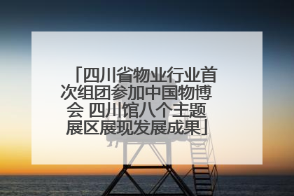 四川省物业行业首次组团参加中国物博会 四川馆八个主题展区展现发展成果