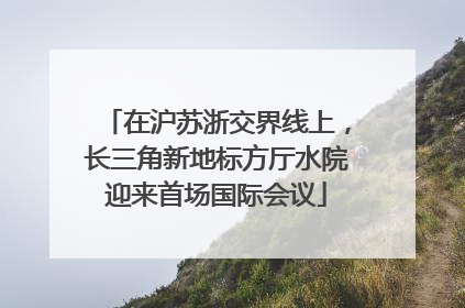 在沪苏浙交界线上，长三角新地标方厅水院迎来首场国际会议