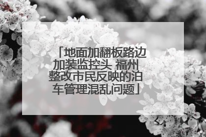 地面加翻板路边加装监控头 福州整改市民反映的泊车管理混乱问题
