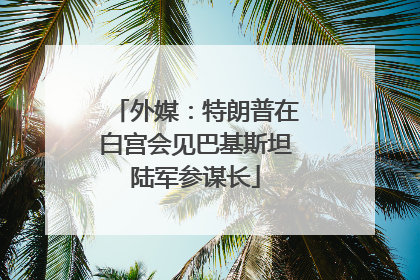 外媒：特朗普在白宫会见巴基斯坦陆军参谋长