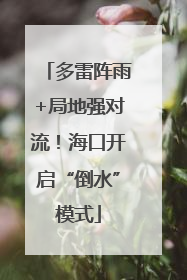 多雷阵雨+局地强对流！海口开启“倒水”模式