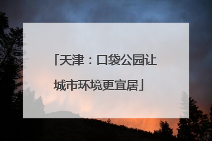 天津：口袋公园让城市环境更宜居