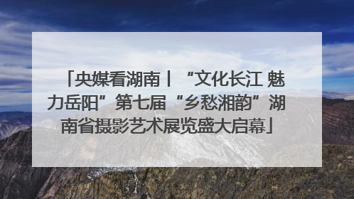 央媒看湖南丨“文化长江 魅力岳阳”第七届“乡愁湘韵”湖南省摄影艺术展览盛大启幕