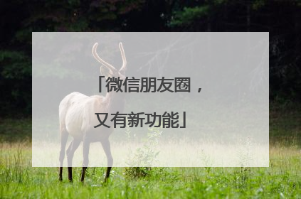 微信朋友圈，又有新功能