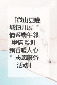 微山县驩城镇开展“情系端午邻里情 粽叶飘香暖人心”志愿服务活动