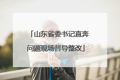 山东省委书记直奔问题现场督导整改