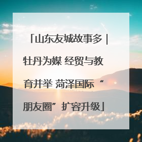 山东友城故事多｜牡丹为媒 经贸与教育并举 菏泽国际“朋友圈”扩容升级