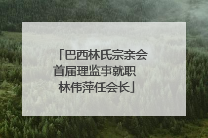 巴西林氏宗亲会首届理监事就职 林伟萍任会长