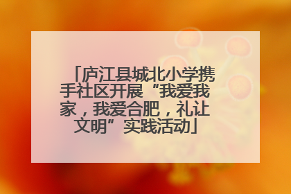 庐江县城北小学携手社区开展“我爱我家，我爱合肥，礼让文明”实践活动