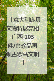 意大利庞贝文物特展亮相广西 103件/套珍品再现古罗马文明
