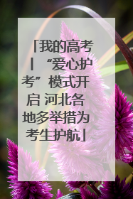 我的高考丨“爱心护考”模式开启 河北各地多举措为考生护航