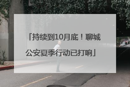 持续到10月底！聊城公安夏季行动已打响