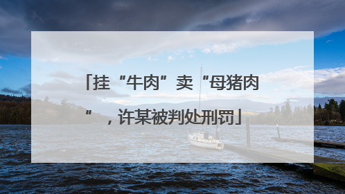 挂“牛肉”卖“母猪肉”，许某被判处刑罚