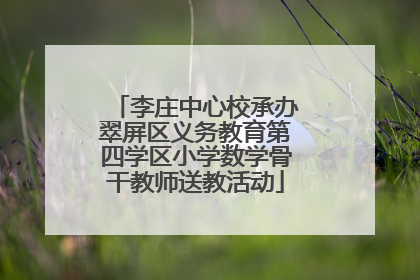 李庄中心校承办翠屏区义务教育第四学区小学数学骨干教师送教活动