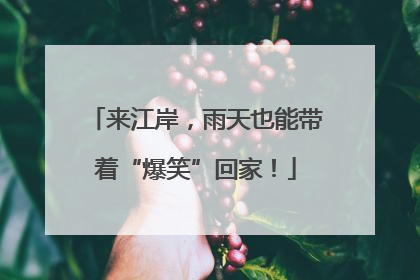 来江岸，雨天也能带着“爆笑”回家！