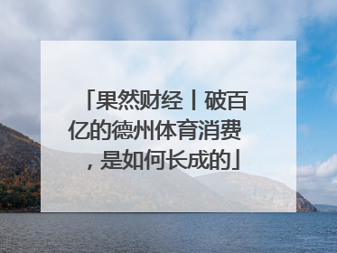 果然财经丨破百亿的德州体育消费，是如何长成的