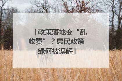 政策落地变“乱收费”？惠民政策缘何被误解