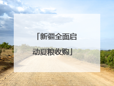 新疆全面启动夏粮收购