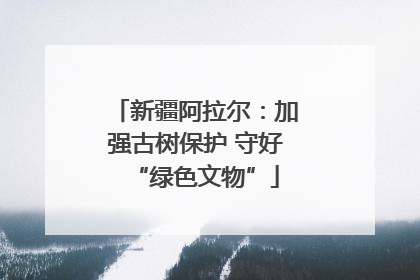 新疆阿拉尔：加强古树保护 守好“绿色文物”