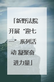 新野法院开展“迎七一”系列活动 凝聚奋进力量