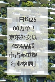 日均2500万单！京东外卖以45%品质市占率重塑行业格局