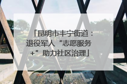 昆明市丰宁街道：退役军人“志愿服务+”助力社区治理