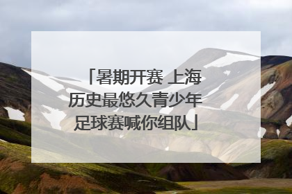 暑期开赛 上海历史最悠久青少年足球赛喊你组队