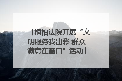 桐柏法院开展“文明服务我出彩 群众满意在窗口”活动