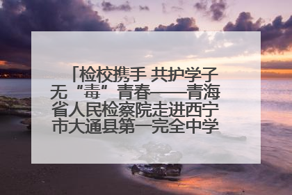 检校携手 共护学子无“毒”青春——青海省人民检察院走进西宁市大通县第一完全中学开展禁毒宣传侧记