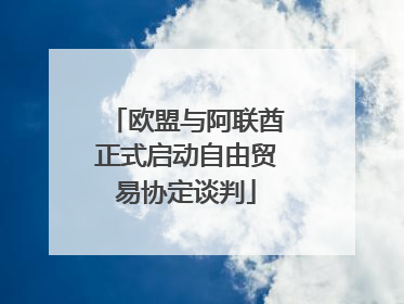 欧盟与阿联酋正式启动自由贸易协定谈判