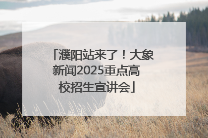濮阳站来了！大象新闻2025重点高校招生宣讲会